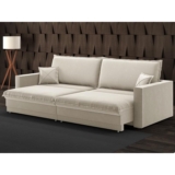 Sofá Tango 2,40m sem caixa, Retrátil e Reclinável Veludocristal Areia – NETSOFAS