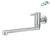 Torneira Para Cozinha De Parede Aço Inox Escovado Cor Prateado/Preta 25cm Yesop