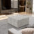 Puff Decorativo Para Sala de Estar Quadrado Milano 90x90cm W01 Bouclê Creme – Lyam Decor