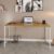 Escrivaninha Mesa Escritório Industrial 150cm Active Yescasa Lamina Mel/Branco