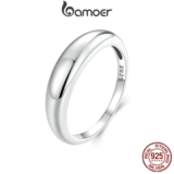 Bamoer 925 Sterling Sliver Ring Halo Design Simples Ocasião Diária Jóias De Moda Presentes Para Meninas