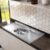 Pia de Cozinha em Aço Inox de 160cmx53cm Concretada com Válvula Inox 3.1/2 Pino Plus 30 160cm x 53cm