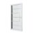 Porta de Aço Lambri 215x100cm com Friso e Puxador Inox Lateral Vidro Fumê Batente 12cm Qualitysol Ra