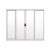 Janela de Alumínio de Correr 100x100cm 4 Folhas Hale Esquadrias Branco