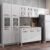 Armário de Cozinha Compacta de Aço Completa Mirage New 14 Portas 2 Gavetas Branco 815484 – Pnr Móveis