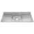 Pia de Cozinha em Aço Inox de 120cmx53cm Concretada sem Válvula Plus 30 120cm x 53cm
