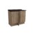 Balcão de Cozinha Maxxi G748 Canto Reto 1 Porta c/Tampo 80cm Nogal/Preto – Kappesberg