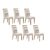 Cadeira Sala de Jantar Imperatriz Madeira Kit 6 Un Capuccino – Veludo Creme – Rufato