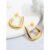 Brinco Delicado Elegante Antialérgico Minimalista Feminino Anzol Lisa Folheado Ouro 18k a Platina