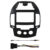 Kit Moldura Painel 7 Pol I-30 Ar Analógico 2008 2009 2010 2011 2012 2 Din Preto Chicote Som Plug Antena