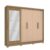 Guarda Roupa Casal com Espelho Kappesberg 5 Portas 4 Gavetas Marrom Bege