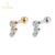 Lomiss Piercing Helix Tragus Conch Minibarbell Aço Cirúrgico Trio Zircônia Cravada