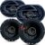 Kit Falantes 6 e 6×9 Polegadas 380w Porta e Tampão Porta Malas Som Carro Completo Hurricane Aurum