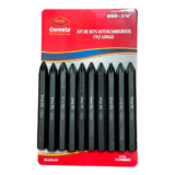 Kit Jogo De Ponta Bits Preto Intercambiável PH2 80mm 5/16Pol. 10 Unidades Profissional