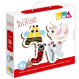 JOGO ALFABETO DIVERTIDO BABEBI BRINQUEDO MDF MADEIRA REFLORESTADA EDUCATIVO LETRAS INFANTIL ANIMAIS