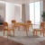 Mesa de Jantar Copper 120cm Tampo Canto Copo MDF com 4 Cadeiras Copper Moderna Mobília