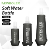 NEWBOLER 150ml 250ml 500ml Frasco Macio TPU Silicone Garrafa De Água Dobrável Para Esportes Ao Ar Livre Maratona Corrida