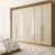 Guarda-Roupa Casal Luxe 2,70 Metros 6 Portas 6 Gavetas Cinamomo/Off White – Panorama Móveis
