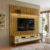 Rack Duo Pés Madeira e Painel Ripado com Led London 177cm TV 70 Polegadas – Olivar Móveis