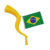 Corneta Com Bandeira Do Brasil Buzina Verde Ou Amarela Para Copa