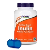 Inulina Pó Puro Prebiótico Now Foods 227g + Porta Cápsulas