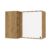 Armário Aéreo de Canto Reto Celeste Kappesberg 100% MDF 1 Porta 4 Nichos Nogueira/Branco 98cm
