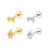 2PCS Kit Piercing Helix Conch Tragus Labret Titânio Fantasma