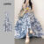 (Hot) Lovito Vestido Boho Ditsy Estrutura Floral Linha Flores Vestido De Verão/Primavera Para Mulheres L124AD1003