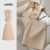 Lovito Conjuntos de Saia Elegantes com Rendas para Primavera/verão Blusa Caqui e Conjuntos de Saia LBL26015