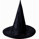 Chapéu Preto de Bruxa Clássico pra Fantasia de Halloween Feminina Bruxinha Feiticeira