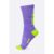 Meia HUPI Yes Run 1 Par Tamanho 36-42 Cor Lilás/Amarelo, Ideal para Corrida