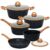 Conjunto de Panelas Revestimento Cerâmica Viena Preto 5 Peças 4,5mm – Casambiente AL162