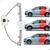 Máquina Vidro Porta Traseira Esquerda Volkswagen Fox 4 portas 2003-2021 Estrutura Reforçada Encaixe 8 Dentes Sem Motor