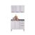 Kit Balcão 3 Portas 2 Gavetas Branco com Armário Aéreo 3 Portas Branco Itatiaia Luce