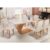 Mesa Alvorada Tp Mdf Vidro Canto Reto 6 Cadeiras Rufato