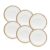 6 Pratos Fundos Wolff Paddy de Porcelana Branco 22cm x 4cm