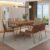 Conjunto Sala de Jantar 6 Cadeiras Boston Carraro Nogal Rosê