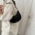 (Trendy) Lovito Bolsa De Ombro Casual Bolsa De Ombro Básica Lisa Para Mulheres L66AD030 (Marrom/Preto)