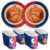 Kit Festa NBA BASQUETE 8 Pratos + 8 Copos Descartável 200 Ml Papel – FESTCOLOR