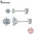 Bamoer 925 Sterling Sliver Studs Brincos Moissanita Cintilantes Jóias Presentes Para Mulheres