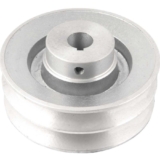 Polia Alumínio 2 Canais Perfil B 120mm com Furo 3/4 Vonder