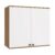 Armário Aéreo Celeste Kappesberg 100% MDF 2 Portas Nogueira/Branco 80cm