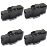 Kit 4 Conectores C/ Terminais 2 Vias Som Automotivo Conjunto