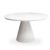 Mesa De Jantar Cone 80 Cm Tampo De Vidro Laca Branca Branco