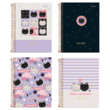 Caderno 01 Matéria Colegial Cut & Cat 80 Folhas – CADERSIL