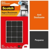 Protetor ANTI Deslizante Quadrado P 19MM X 19MM X 3,5MM com 12 SCOTCH 3M