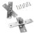 Kit Para 1 Porta –  Dobradiças Pivotante Inox
