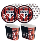 Kit Festa SÃO PAULO FC 8 Pratos + 8 Copos Descartável 200 Ml Papel – FESTCOLOR