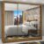 Guarda-roupa Casal 3 Portas com Espelho Porto Premium Espresso Móveis Cinamomo