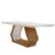 Mesa Sala De Jantar Lara 180cm Off White/ Imbuia/ Serig. Off